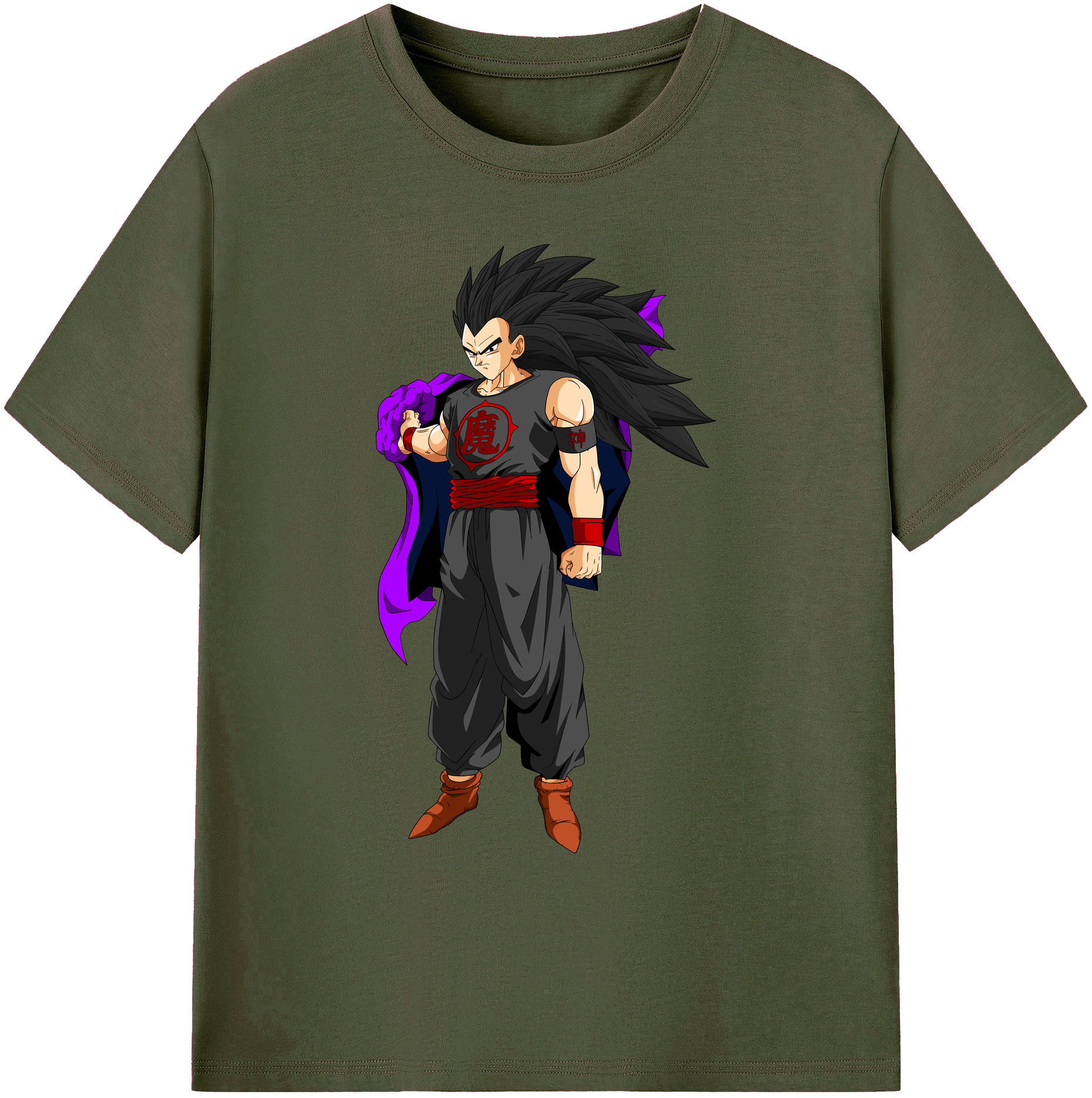 （画像用） ドラゴンボール ベジータ四世（Bejīta Yonsei）DRAGON BALL Vegeta IV 綿100％ メンズ半袖Tシャツ｜肌触りやわらか＆通気性